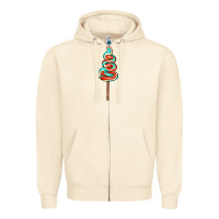 Sandshell bluered lollipop Zipper Hoodie - AdoDesignShop