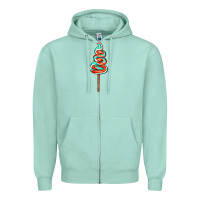 Seafoam bluered lollipop Zipper Hoodie - AdoDesignShop