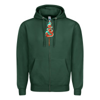 Sports Green bluered lollipop Zipper Hoodie - AdoDesignShop