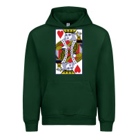 Forest Green king of hearts Urban Hoodie - artisFamous