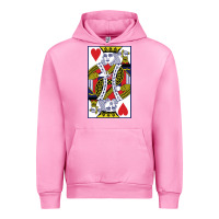 Fuchsia Pink king of hearts Urban Hoodie - artisFamous