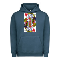 Pigment Midnight Navy king of hearts Urban Hoodie - artisFamous
