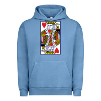 Pigment Pebble Blue king of hearts Urban Hoodie - artisFamous