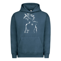 Pigment Midnight Navy Goku Urban Hoodie - artisFamous