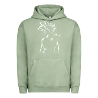 Pigment Oil Green Goku Urban Hoodie - artisFamous