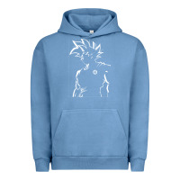 Pigment Pebble Blue Goku Urban Hoodie - artisFamous