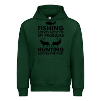 Forest Green funny fishing and hunting Urban Hoodie - artisFamous