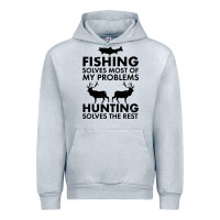 Heather Grey funny fishing and hunting Urban Hoodie - artisFamous