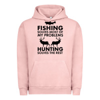 Pigment Salmon funny fishing and hunting Urban Hoodie - artisFamous