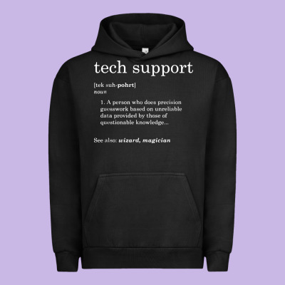 Funny Tech Support Definition Urban Hoodie Designed By Artisfamous