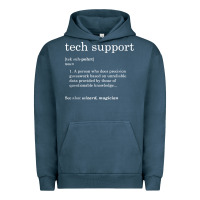 Pigment Midnight Navy funny tech support definition Urban Hoodie - artisFamous
