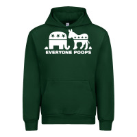Forest Green everyone poops Urban Hoodie - artisFamous