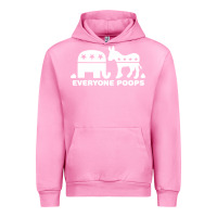 Fuchsia Pink everyone poops Urban Hoodie - artisFamous