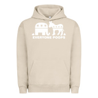 Pigment French Oak everyone poops Urban Hoodie - artisFamous