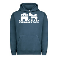 Pigment Midnight Navy everyone poops Urban Hoodie - artisFamous