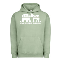 Pigment Oil Green everyone poops Urban Hoodie - artisFamous
