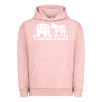 Pigment Salmon everyone poops Urban Hoodie - artisFamous