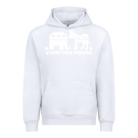 White everyone poops Urban Hoodie - artisFamous