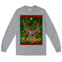 Heather Grey oh deer car air freshener Long Sleeve Tee - BundleAndBundleShop
