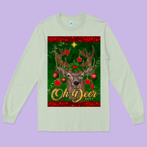 Oh Deer Car Air Freshener Long Sleeve Tee Designed By Bundleandbundleshop