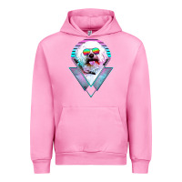 Fuchsia Pink bichons frise dog vintage Urban Hoodie - artisFamous
