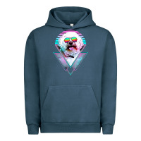 Pigment Midnight Navy bichons frise dog vintage Urban Hoodie - artisFamous