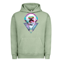 Pigment Oil Green bichons frise dog vintage Urban Hoodie - artisFamous