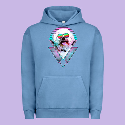 Bichons Frise Dog Vintage Urban Hoodie Designed By Artisfamous