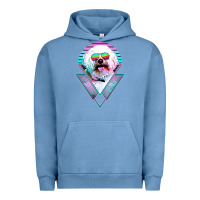 Pigment Pebble Blue bichons frise dog vintage Urban Hoodie - artisFamous