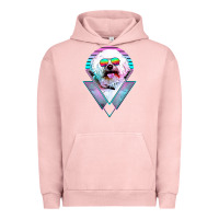 Pigment Salmon bichons frise dog vintage Urban Hoodie - artisFamous