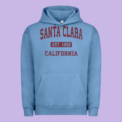 Santa Clara Cali Ca Vintage Athletic Sports Design Urban Hoodie Designed By Artisfamous
