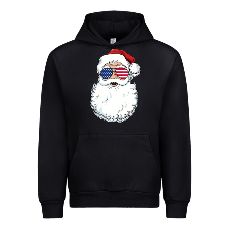 Santa Claus  U.s.a Sunglasses Christmas In July Santa Urban Hoodie by artisFamous | Teevron