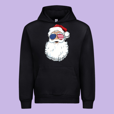 Santa Claus  U.s.a Sunglasses Christmas In July Santa Urban Hoodie Designed By Artisfamous