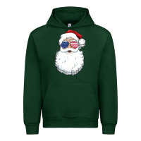 Forest Green santa claus  u.s.a sunglasses christmas in july santa Urban Hoodie - artisFamous