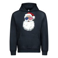 Navy santa claus  u.s.a sunglasses christmas in july santa Urban Hoodie - artisFamous