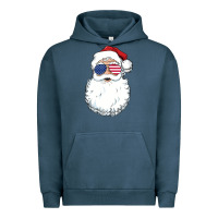 Pigment Midnight Navy santa claus  u.s.a sunglasses christmas in july santa Urban Hoodie - artisFamous