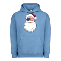 Pigment Pebble Blue santa claus  u.s.a sunglasses christmas in july santa Urban Hoodie - artisFamous
