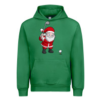 Emerald santa claus golf christmas golfer golfing gift Urban Hoodie - artisFamous