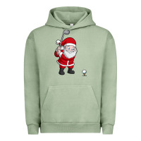 Pigment Oil Green santa claus golf christmas golfer golfing gift Urban Hoodie - artisFamous
