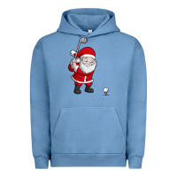 Pigment Pebble Blue santa claus golf christmas golfer golfing gift Urban Hoodie - artisFamous