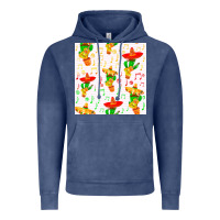Vintage Denim mexico seamless pattern Vintage Hoodie - FaDigitalArtStudio
