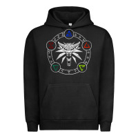 Pigment Black camiseta witcher Urban Hoodie - artisFamous