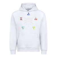 White camiseta witcher Urban Hoodie - artisFamous