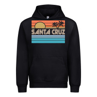 Santa C.r.u.z Cali Sunset 70s 80s Surfer Summer Sun Urban Hoodie | Teevron