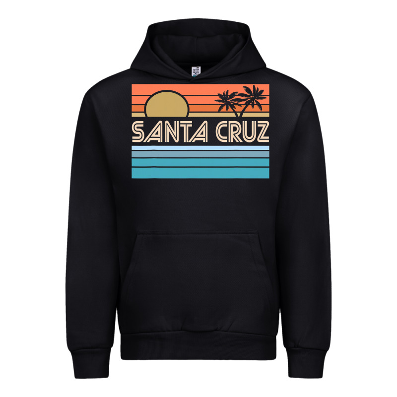 Santa C.r.u.z Cali Sunset 70s 80s Surfer Summer Sun Urban Hoodie by artisFamous | Teevron