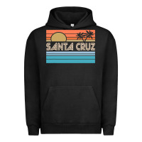 Pigment Black santa c.r.u.z cali sunset 70s 80s surfer summer sun Urban Hoodie - artisFamous