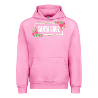 Fuchsia Pink santa c.r.u.z cali  floral hibiscus flower Urban Hoodie - artisFamous