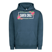Pigment Midnight Navy santa c.r.u.z cali  floral hibiscus flower Urban Hoodie - artisFamous