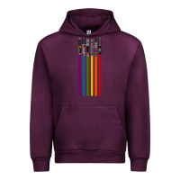 Mauve Wine rainbow lightsaber Urban Hoodie - artisFamous