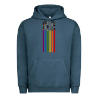 Pigment Midnight Navy rainbow lightsaber Urban Hoodie - artisFamous